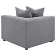 Pemberly Row Fabric Upholstered 6-piece Tight Seat Modular Sectional Gray