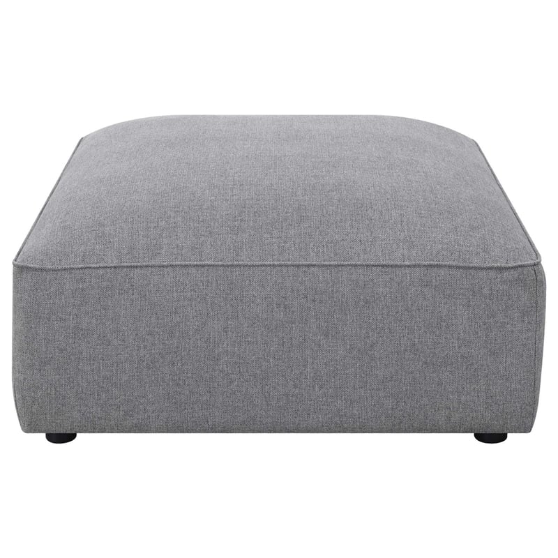 Pemberly Row Fabric Upholstered 6-piece Tight Seat Modular Sectional Gray