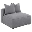 Pemberly Row Fabric Upholstered 6-piece Tight Seat Modular Sectional Gray