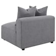 Pemberly Row Fabric Upholstered 6-piece Tight Seat Modular Sectional Gray
