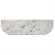 Pemberly Row 4-door Marble Top Dining Sideboard Server in White and Natural