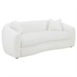 Pemberly Row 3-piece Fabric Upholstered Tight Back Living Room Set in White