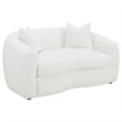 Pemberly Row 3-piece Fabric Upholstered Tight Back Living Room Set in White