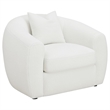 Pemberly Row 3-piece Fabric Upholstered Tight Back Living Room Set in White