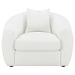 Pemberly Row 3-piece Fabric Upholstered Tight Back Living Room Set in White