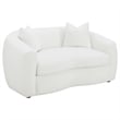 Pemberly Row 2-piece Fabric Upholstered Tight Back Living Room Set in White