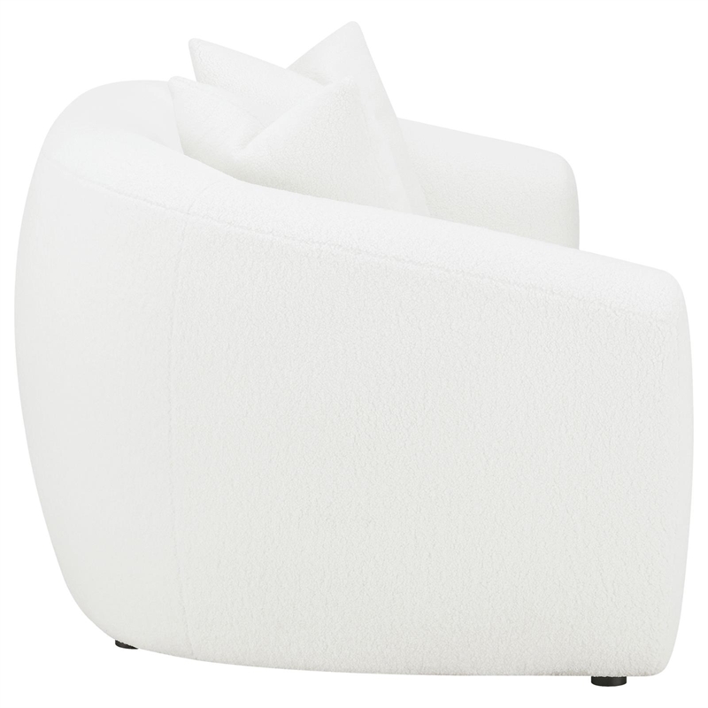 Pemberly Row 2-piece Fabric Upholstered Tight Back Living Room Set in White