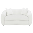 Pemberly Row 2-piece Fabric Upholstered Tight Back Living Room Set in White