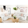 Pemberly Row 2-piece Fabric Upholstered Tight Back Living Room Set in White