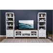 Pemberly Row 3-Piece Coastal Wood Entertainment Center in Brown and White