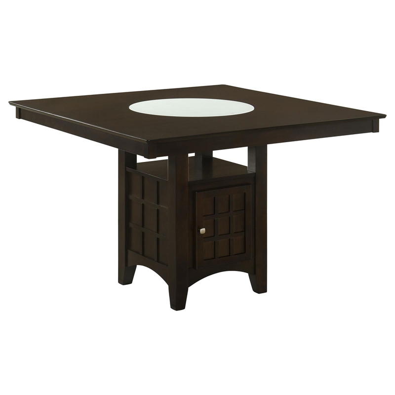 Pemberly Row 5-Piece Wood Counter Height Dining Set in Cappuccino and Beige