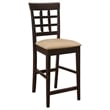Pemberly Row 5-Piece Wood Counter Height Dining Set in Cappuccino and Beige
