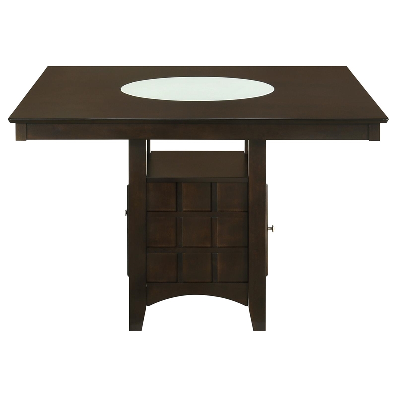 Pemberly Row 5-Piece Wood Counter Height Dining Set in Beige and Cappuccino
