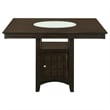 Pemberly Row 7-Piece Wood Counter Height Dining Set in Cappuccino and Beige