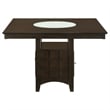 Pemberly Row 7-Piece Wood Counter Height Dining Set in Cappuccino and Beige