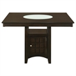 Pemberly Row 9-Piece Wood Counter Height Dining Set in Cappuccino and Beige