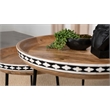 Pemberly Row 2-piece Wood Farmhouse Round Nesting Table Natural and Black