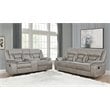 Pemberly Row 2-piece Faux Leather Upholstered Motion Living Room Set Beige