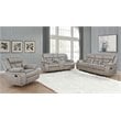 Pemberly Row 2-piece Faux Leather Upholstered Motion Living Room Set Beige