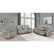 Pemberly Row 2-piece Faux Leather Upholstered Motion Living Room Set Beige