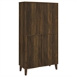 Pemberly Row 4-door Farmhouse Engineered Wood Tall Accent Cabinet Dark Pine