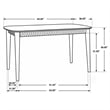 Pemberly Row 5-piece Wood Counter Height Dining Set in Natural and Expresso
