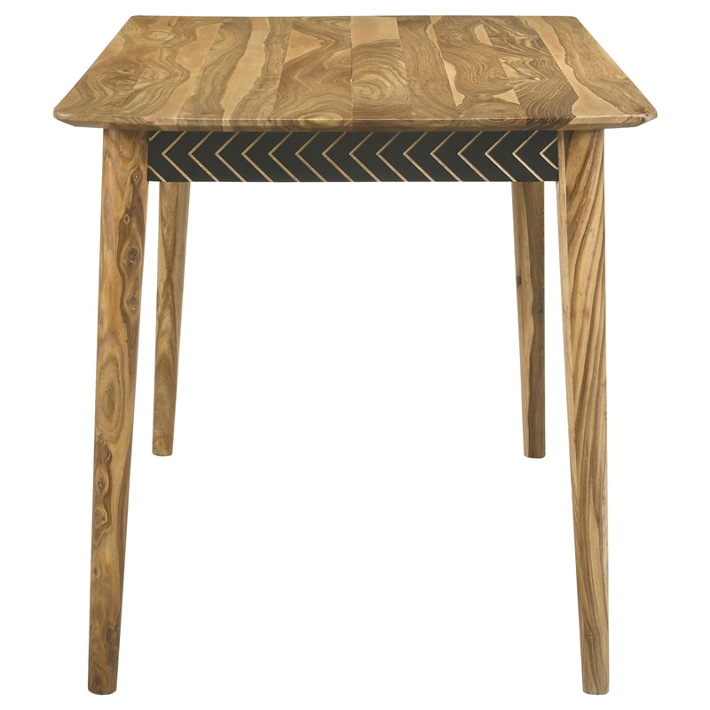 Pemberly Row 5-piece Wood Counter Height Dining Set in Natural and Expresso