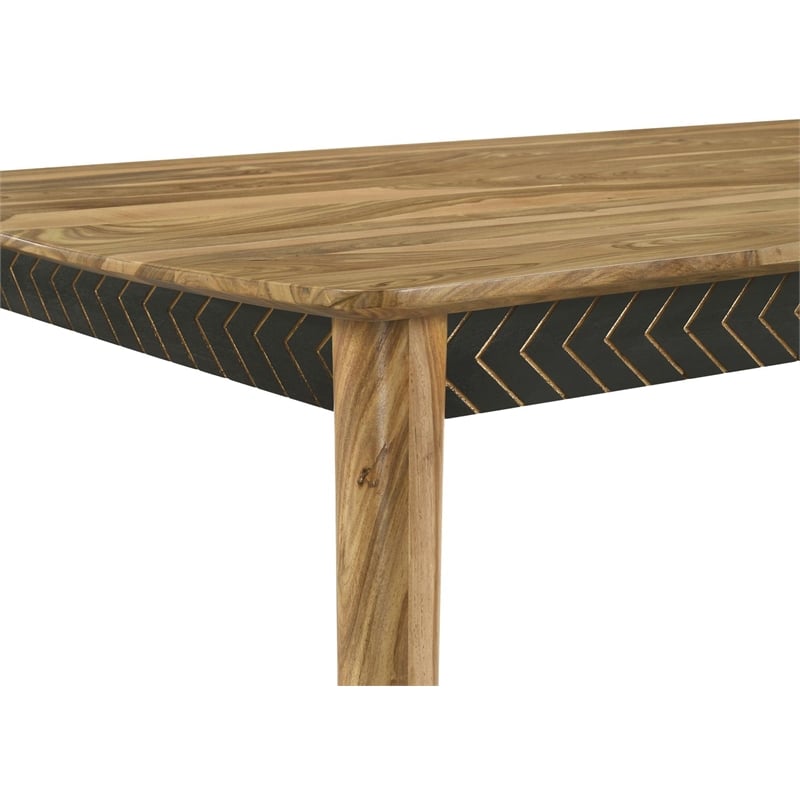 Pemberly Row 5-piece Wood Counter Height Dining Set in Natural and Expresso