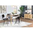 Pemberly Row 5-piece Wood Counter Height Dining Set in Natural and Expresso
