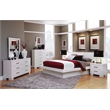 Pemberly Row 5-Piece Wood Eastern King Bedroom Set with Wall Panels in White