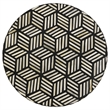 Pemberly Row Round Modern Metal Accent Table with Hairpin Legs in Gold/Black