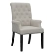 Pemberly Row Upholstered Traditional Velvet Arm Chair with Nailhead Trim - Beige