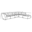 Pemberly Row 6-Piece Upholstered Fabric Modular Sectional in Dark Charcoal