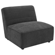 Pemberly Row 6-Piece Upholstered Fabric Modular Sectional in Dark Charcoal