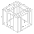 Pemberly Row Metal Rectangular Glass Top End Table in Clear and Black Nickel