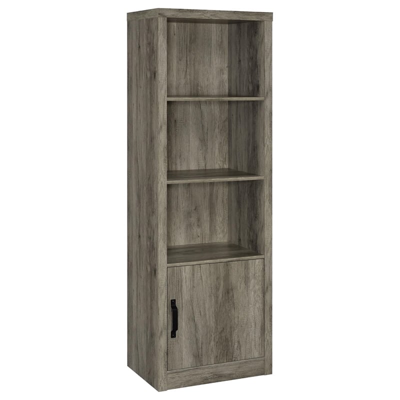 Pemberly Row 3-Piece Farmhouse Wood Entertainment Center in Gray Driftwood