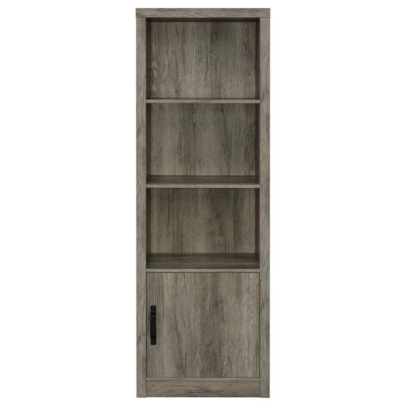 Pemberly Row 3-Piece Farmhouse Wood Entertainment Center in Gray Driftwood