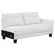 Pemberly Row Modern Fabric Upholstered Curved Arms Sectional Sofa in White