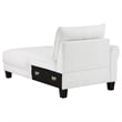 Pemberly Row Modern Fabric Upholstered Curved Arms Sectional Sofa in White