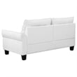 Pemberly Row Modern Fabric Upholstered Curved Arms Sectional Sofa in White