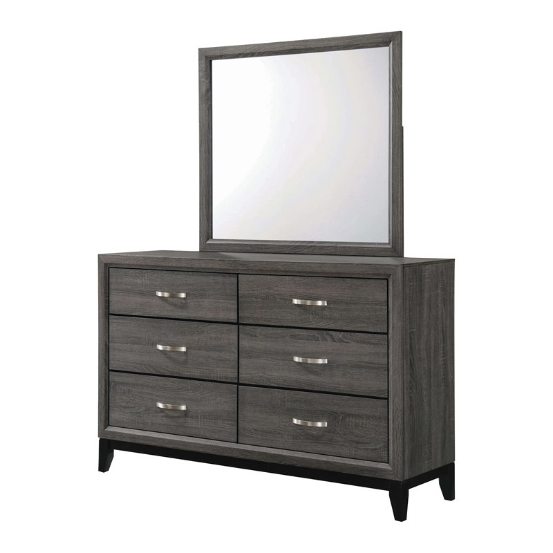 Pemberly Row 5-piece California King Panel Wood Bedroom Set Gray Oak Finish