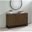 Pemberly Row 4-door Transitional Engineered Wood Accent Cabinet in Dark Pine