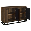 Pemberly Row 4-door Transitional Engineered Wood Accent Cabinet in Dark Pine