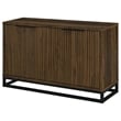 Pemberly Row 4-door Transitional Engineered Wood Accent Cabinet in Dark Pine