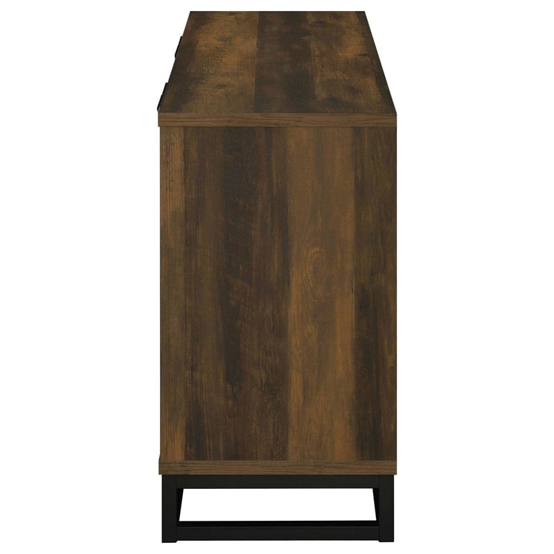 Pemberly Row 4-door Transitional Engineered Wood Accent Cabinet in Dark Pine