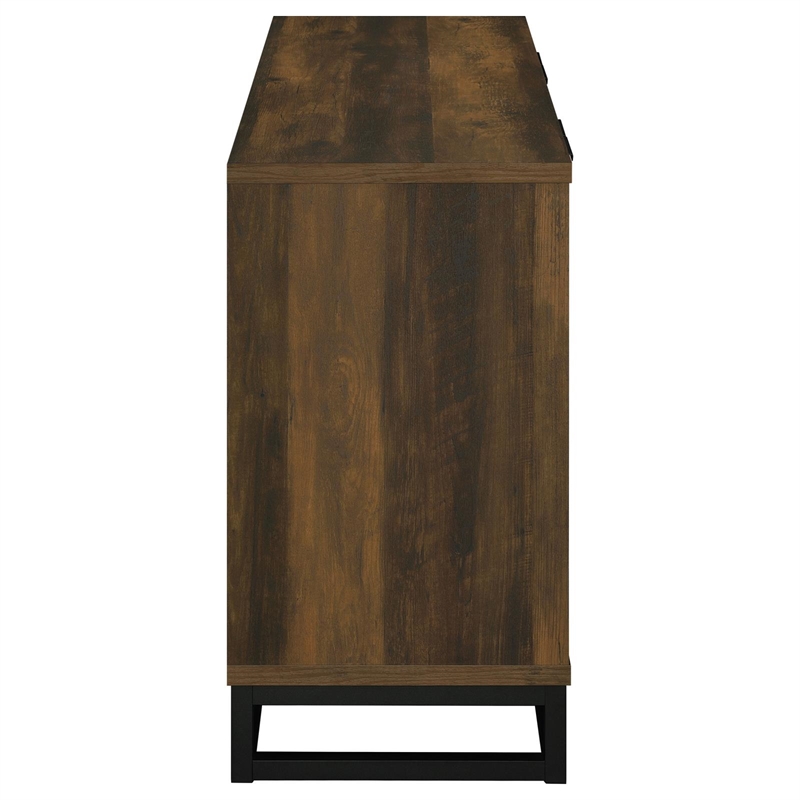 Pemberly Row 4-door Transitional Engineered Wood Accent Cabinet in Dark Pine