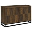 Pemberly Row 4-door Transitional Engineered Wood Accent Cabinet in Dark Pine