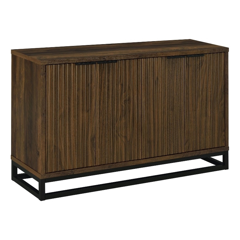 Pemberly Row 4-door Transitional Engineered Wood Accent Cabinet in Dark Pine