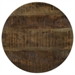 Pemberly Row Round Contemporary Metal Drum Base Accent Table in Black/Natural