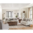 Pemberly Row Transitional Fabric Upholstered Cushion Back Loveseat Light Gray